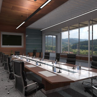 Cubra alternating joint in conference room